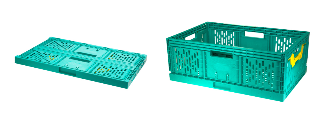 Collapsible folding crates