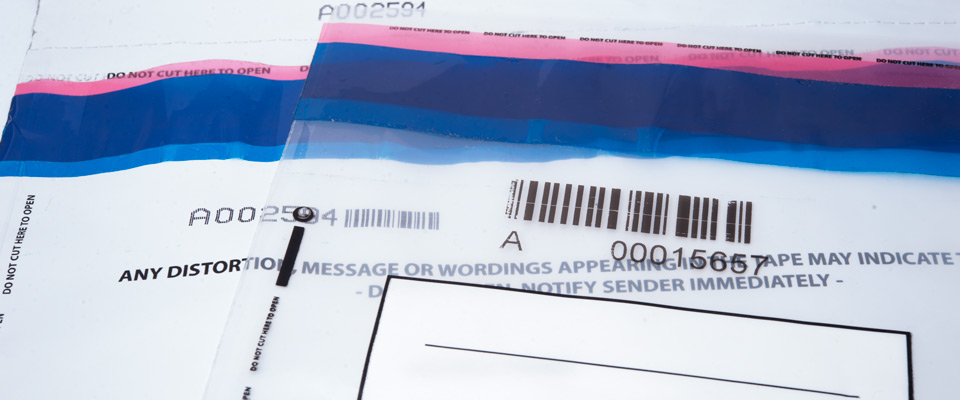 To prevent replacements of similar bags, it's recommended that the unique serial numbers of the bags are logged when used. Most bags are barcoded with the corresponding serial number to reduce the chance of human error when logging.