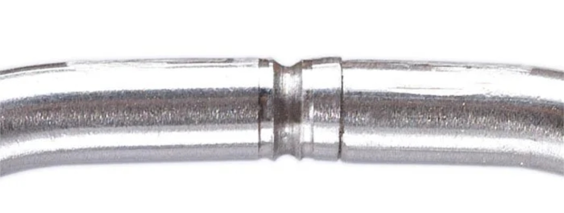 Crimping tool closes both solid and flexible rings with a smooth seal.