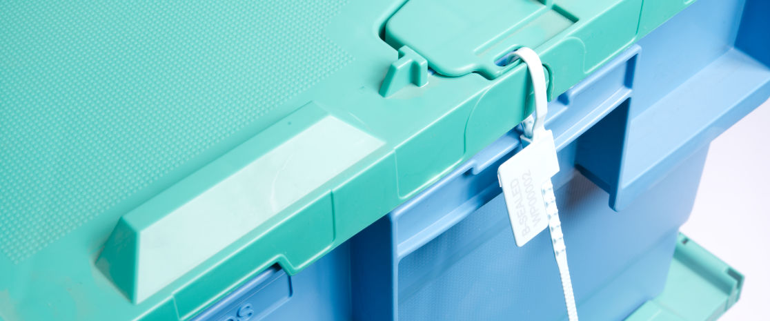 Designed with tote box applications in mind, once applied to a tote box the seal is easy to read and still has a low profile to minimise snagging when handling tote boxes.