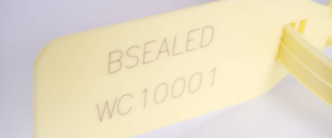 The laser engraved printing allows markings such as logos and serial numbers to be embedded into the plastic, making the markings impervious to removal by solvents.
