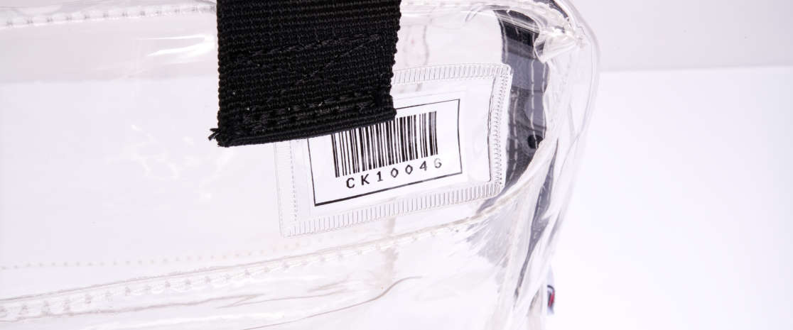 A non-removable, serial numbered barcode is embedded in the bag for auditing.