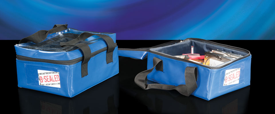 Clear top kit bags are designed with a see-through window for visual inspection. With reinforced walls and bottom, the bags are able to be lifted by carry handles for transport.