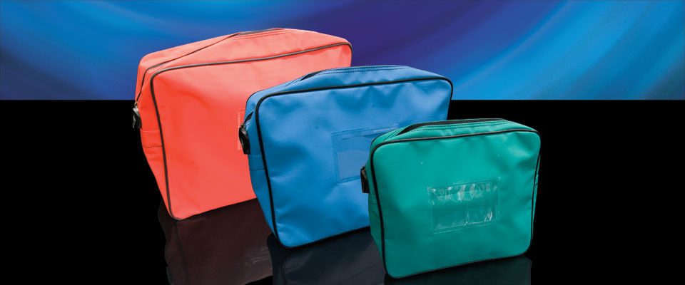 Pouch type security bags have depth to allow bulkier items to be stored within.