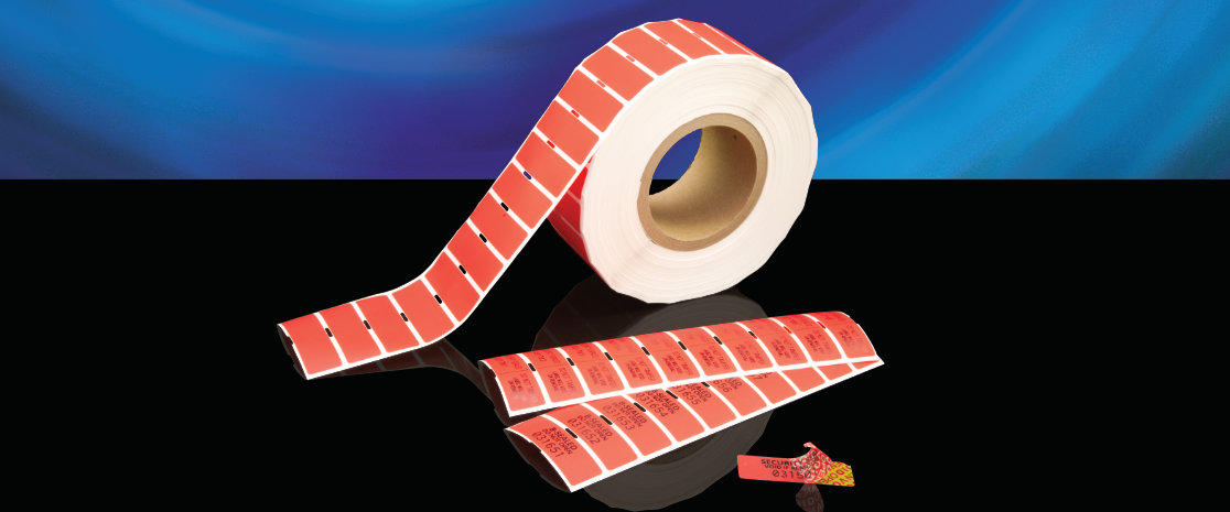 X-Safe Dual-colour Total-transfer labels act just like standard Total-transfer labels with the addition of a duo-tone adhesive layer left behind on the applied surface when removed.