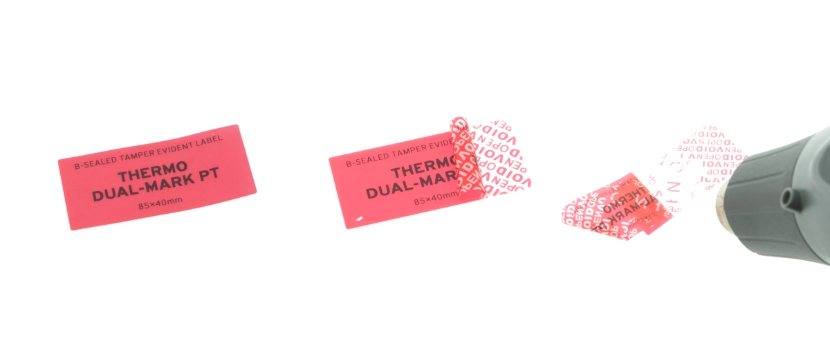 Tamper evident marks, even when heat is applied.
